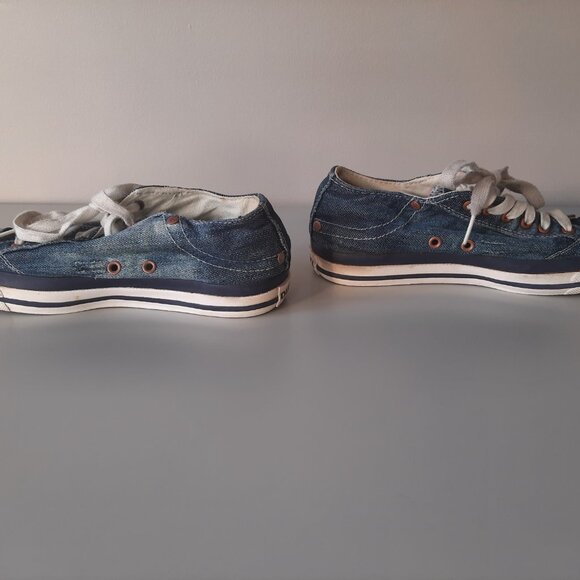Diesel Low Top Denim Sneakers - Women's Size 8 - Picture 4 of 10